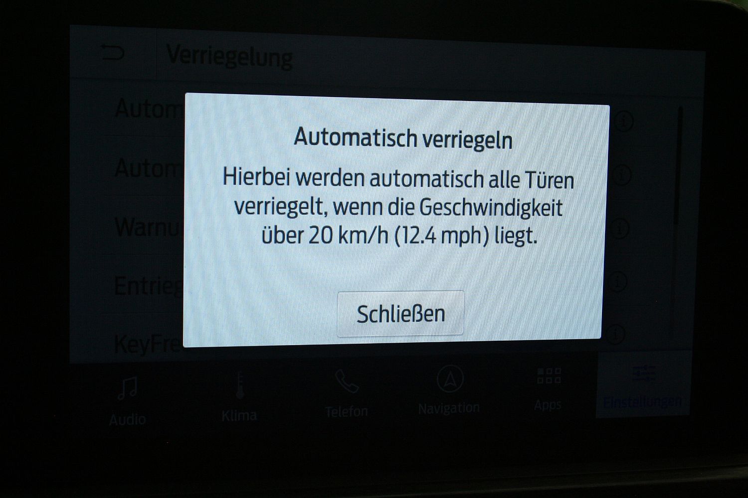 Automatische Türverriegelung