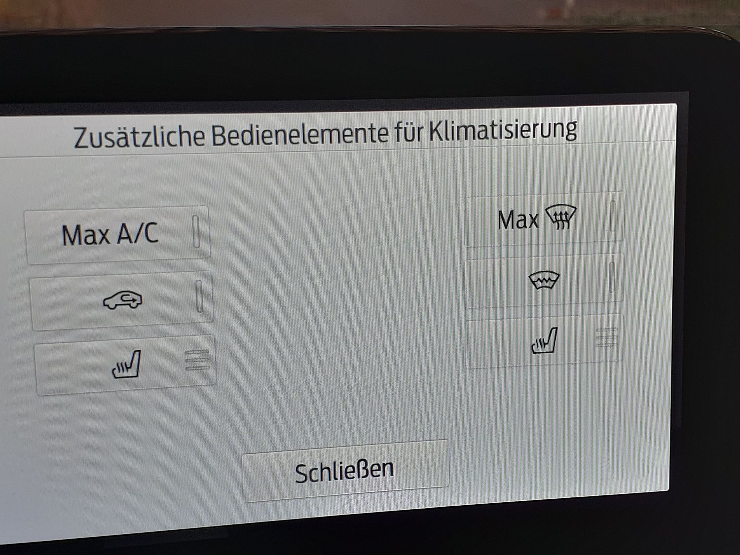 Button Klimasteuerung Erweiterung im Sync 3